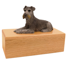 Simply Series Black & Silver Schnauzer, Resting Figurine Pet Cremation Urn - Funeral.com, Inc.