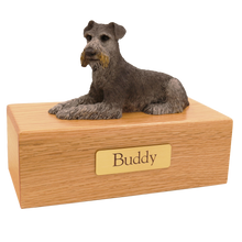 Simply Series Black & Silver Schnauzer, Resting Figurine Pet Cremation Urn - Funeral.com, Inc.
