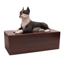 Simply Series Boston Terrier, Lying Down Figurine Pet Cremation Urn - Funeral.com, Inc.