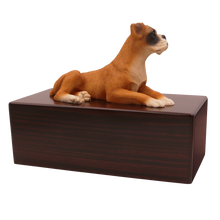 Simply Series Boxer, Ears Down Figurine Pet Cremation Urn - Funeral.com, Inc.