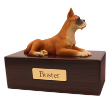 Simply Series Boxer, Ears Up Figurine Pet Cremation Urn - Funeral.com, Inc.