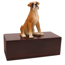 Simply Series Boxer with Ears Down, Sitting Figurine Pet Cremation Urn - Funeral.com, Inc.