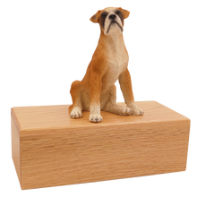 Simply Series Boxer with Ears Down, Sitting Figurine Pet Cremation Urn - Funeral.com, Inc.