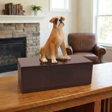 Simply Series Boxer with Ears Down, Sitting Figurine Pet Cremation Urn - Funeral.com, Inc.