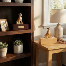 Simply Series Boxer with Ears Down, Sitting Figurine Pet Cremation Urn - Funeral.com, Inc.