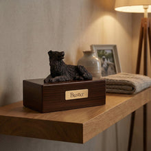 Simply Series Bronze Border Collie, Lying Down Figurine Pet Cremation Urn - Funeral.com, Inc.