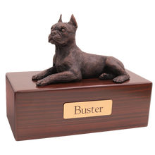 Simply Series Bronze Boston Terrier, Lying Down Figurine Pet Cremation Urn - Funeral.com, Inc.