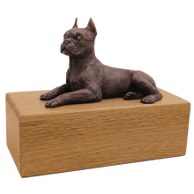 Simply Series Bronze Boston Terrier, Lying Down Figurine Pet Cremation Urn - Funeral.com, Inc.
