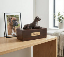 Simply Series Bronze Boxer, Ears Down Figurine Pet Cremation Urn - Funeral.com, Inc.