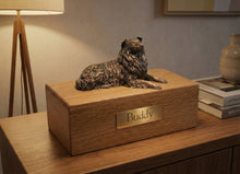 Simply Series Bronze Collie, Lying Down Figurine Pet Cremation Urn - Funeral.com, Inc.
