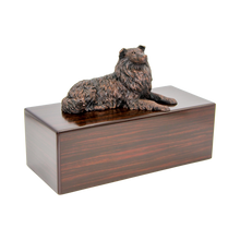 Simply Series Bronze Collie, Lying Down Figurine Pet Cremation Urn - Funeral.com, Inc.