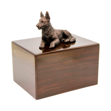 Simply Series Bronze German Shepherd, Lying Down Figurine Pet Cremation Urn - Funeral.com, Inc.