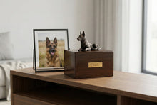 Simply Series Bronze German Shepherd, Lying Down Figurine Pet Cremation Urn - Funeral.com, Inc.