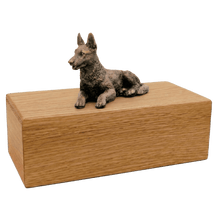 Simply Series Bronze German Shepherd, Lying Down Figurine Pet Cremation Urn - Funeral.com, Inc.