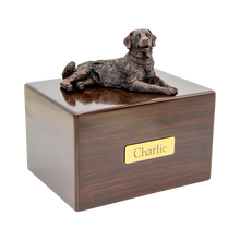 Simply Series Bronze Golden Retriever, Lying Down Figurine Pet Cremation Urn - Funeral.com, Inc.