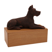 Simply Series Bronze Great Dane, Lying Down Figurine Pet Cremation Urn - Funeral.com, Inc.