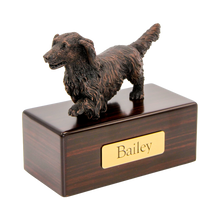 Simply Series Bronze Long - haired Dachshund, Walking Figurine Pet Cremation Urn - Funeral.com, Inc.