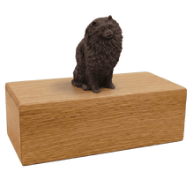 Simply Series Bronze Pomeranian, Sitting Figurine Pet Cremation Urn - Funeral.com, Inc.