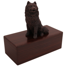 Simply Series Bronze Samoyed, Sitting Figurine Pet Cremation Urn - Funeral.com, Inc.