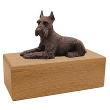Simply Series Bronze Schnauzer, Ears Up Figurine Pet Cremation Urn - Funeral.com, Inc.
