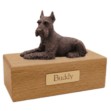 Simply Series Bronze Schnauzer, Ears Up Figurine Pet Cremation Urn - Funeral.com, Inc.