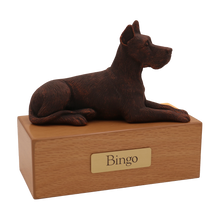 Simply Series Bronze Schnauzer with Ears Down, Resting Figurine Pet Cremation Urn - Funeral.com, Inc.