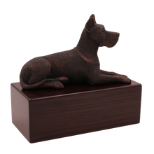 Simply Series Bronze Schnauzer with Ears Down, Resting Figurine Pet Cremation Urn - Funeral.com, Inc.