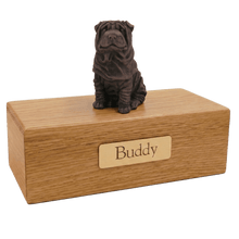 Simply Series Bronze Shar Pei, Sitting Figurine Pet Cremation Urn - Funeral.com, Inc.