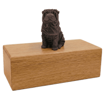 Simply Series Bronze Shar Pei, Sitting Figurine Pet Cremation Urn - Funeral.com, Inc.