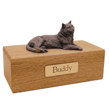 Simply Series Bronze Tabby, Lying Down Figurine Pet Cremation Urn - Funeral.com, Inc.