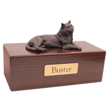 Simply Series Bronze Tabby, Lying Down Figurine Pet Cremation Urn - Funeral.com, Inc.