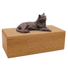Simply Series Bronze Tabby, Lying Down Figurine Pet Cremation Urn - Funeral.com, Inc.