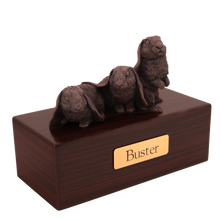 Simply Series Bronze Three Rabbits, Side By Side Figurine Pet Cremation Urn - Funeral.com, Inc.