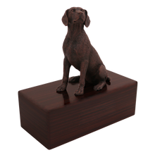 Simply Series Bronze Weimaraner, Sitting Figurine Pet Cremation Urn - Funeral.com, Inc.