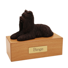 Simply Series Bronze Yorkshire Terrier with Bow, Lying Down Figurine Pet Cremation Urn - Funeral.com, Inc.