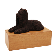 Simply Series Bronze Yorkshire Terrier with Bow, Lying Down Figurine Pet Cremation Urn - Funeral.com, Inc.