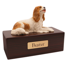 Simply Series Brown King Charles Spaniel, Lying Down Figurine Pet Cremation Urn - Funeral.com, Inc.