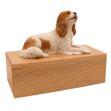 Simply Series Brown King Charles Spaniel, Lying Down Figurine Pet Cremation Urn - Funeral.com, Inc.