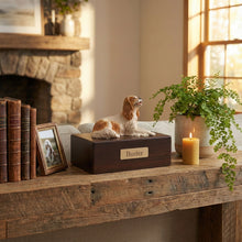 Simply Series Brown King Charles Spaniel, Lying Down Figurine Pet Cremation Urn - Funeral.com, Inc.
