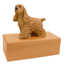 Simply Series Buff Cocker Spaniel, Standing Figurine Pet Cremation Urn - Funeral.com, Inc.