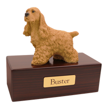 Simply Series Buff Cocker Spaniel, Standing Figurine Pet Cremation Urn - Funeral.com, Inc.