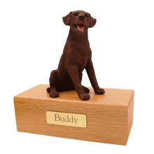 Simply Series Chocolate Labrador, Sitting Figurine Pet Cremation Urn - Funeral.com, Inc.