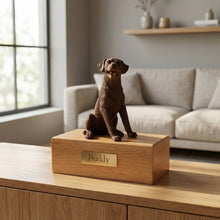 Simply Series Chocolate Labrador, Sitting Figurine Pet Cremation Urn - Funeral.com, Inc.