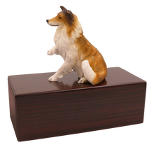 Simply Series Collie, Paw Up Figurine Pet Cremation Urn - Funeral.com, Inc.