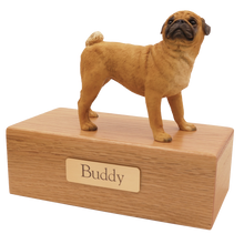 Simply Series Fawn Pug, Standing Figurine Pet Cremation Urn - Funeral.com, Inc.