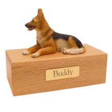 Simply Series German Shepherd, Lying Down Figurine Pet Cremation Urn - Funeral.com, Inc.