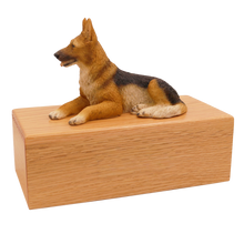 Simply Series German Shepherd, Lying Down Figurine Pet Cremation Urn - Funeral.com, Inc.