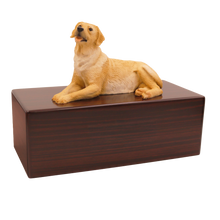 Simply Series Golden Labrador, Lying Down Figurine Pet Cremation Urn - Funeral.com, Inc.