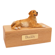 Simply Series Golden Retriever, Lying Down Figurine Pet Cremation Urn - Funeral.com, Inc.