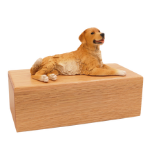 Simply Series Golden Retriever, Lying Down Figurine Pet Cremation Urn - Funeral.com, Inc.